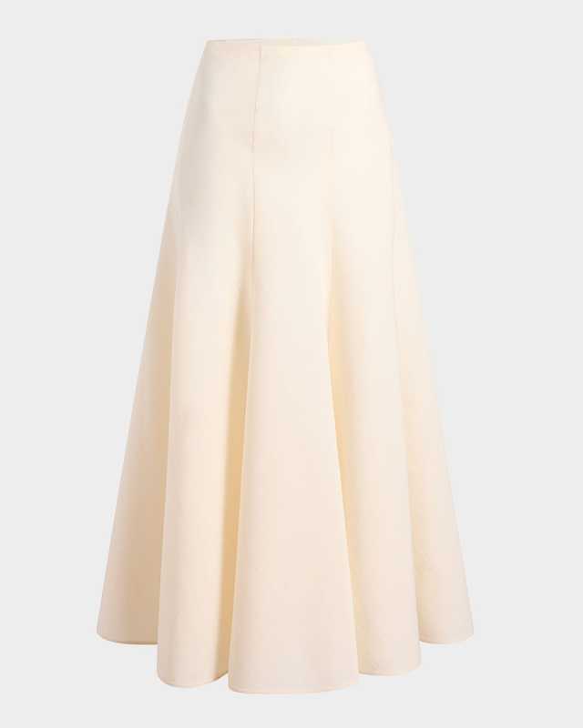 Lenno Paneled Midi Trumpet Skirt